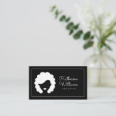 Moderne Friseurin Terminkarte (Stehend Vorderseite)