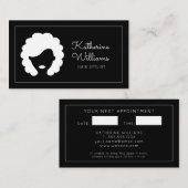 Moderne Friseurin Terminkarte (Vorne/Hinten)