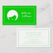 Moderne Friseurin Visitenkarte (Vorne/Hinten)