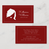 Moderne Friseurin Visitenkarte (Vorne/Hinten)