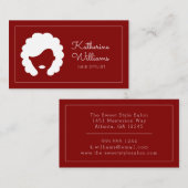 Moderne Friseurin Visitenkarte (Vorne/Hinten)