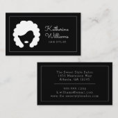 Moderne Friseurin Visitenkarte (Vorne/Hinten)