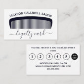 Moderne Friseursalon Loyalty Einfach Chic Salon Visitenkarte (Vorne/Hinten)