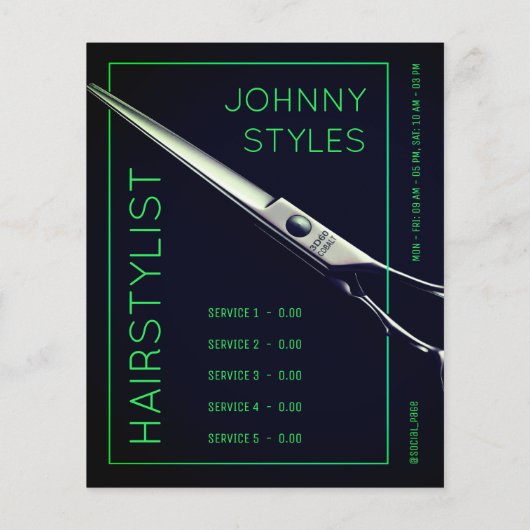 Moderne Friseurschere Flyer (Hinten)