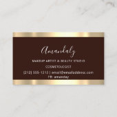 Moderne Friseurschere Tropfen Gold Pink Black Visitenkarte (Rückseite)