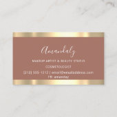Moderne Friseurschere Tropfen Gold Rose Visitenkarte (Rückseite)