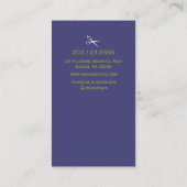 Moderne Frisur Stylist Graphic Green Lila Visitenkarte (Rückseite)