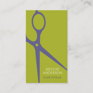 Moderne Frisur Stylist Graphic Green Lila Visitenkarte