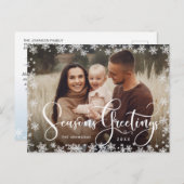 Moderne Frohe Festtage FOTO Weihnachten (Vorne/Hinten)