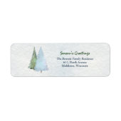 Moderne Frohe Festtage Pine Tree Rücksendeadresse (Vorne)
