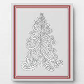 Moderne Frohe Festtage Weihnachtsbaum Plaque Fotoplatte (Vorderseite)