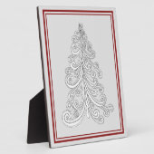 Moderne Frohe Festtage Weihnachtsbaum Plaque Fotoplatte (Seite)