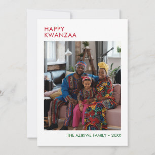 Moderne Frohe Kwanzaa-Fotokarte zum Urlaub Feiertagskarte