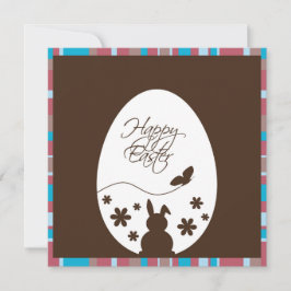Moderne Frohe Ostern Ei Schokoladenbraun Einladung