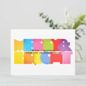 Moderne frohe und helle Weihnachten (Stehend Vorderseite)