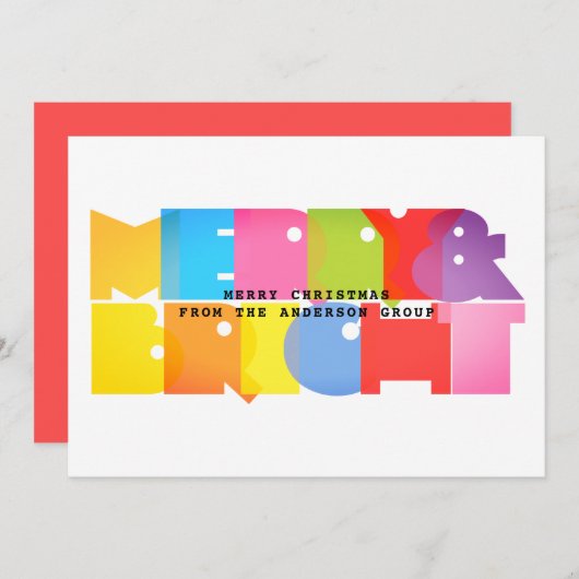 Moderne frohe und helle Weihnachten (Vorne/Hinten)