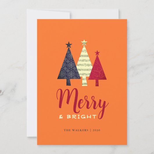 Moderne frohe und helle Weihnachten (Vorderseite)