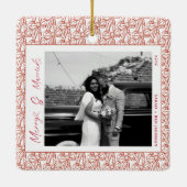 Moderne frohe und Verheiratete, frisch vermählte W Keramikornament (Rückseite)