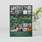 Moderne frohe Weihnachten 20 Foto Collage (Stehend Vorderseite)