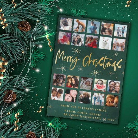 Moderne frohe Weihnachten 20 Foto Collage