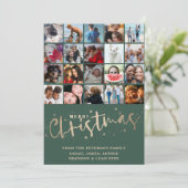 Moderne frohe Weihnachten 20 Foto Collage Holiday (Stehend Vorderseite)