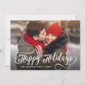 Moderne frohe Weihnachten 2 FOTO Gruß (Vorderseite)