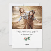 Moderne frohe Weihnachten 2 FOTO Gruß (Rückseite)