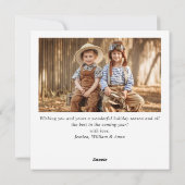 Moderne frohe Weihnachten 2 FOTO Gruß Einfach (Rückseite)