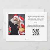 Moderne frohe Weihnachten 2 FOTO Gruß QR-Code (Rückseite)