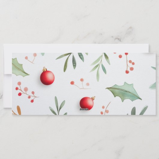 Moderne frohe Weihnachten 3 Foto Collage (Rückseite)