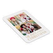 Moderne frohe Weihnachten 3 Foto Collage Magnet (Rechte Seite)