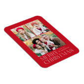 Moderne frohe Weihnachten 3 Foto Collage Magnet (Rechte Seite)