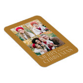 Moderne frohe Weihnachten 3 Foto Collage Magnet (Rechte Seite)