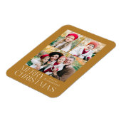 Moderne frohe Weihnachten 3 Foto Collage Magnet (Linke Seite)
