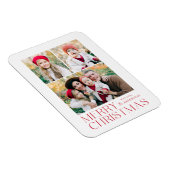 Moderne frohe Weihnachten 3 Foto Collage Magnet (Rechte Seite)