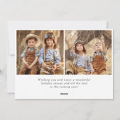 Moderne frohe Weihnachten 3 FOTO Gruß (Rückseite)