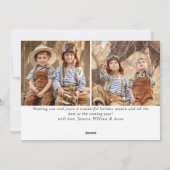 Moderne frohe Weihnachten 3 FOTO Gruß (Rückseite)