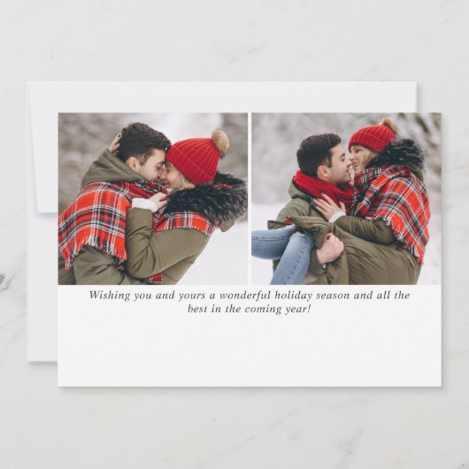 Moderne frohe Weihnachten 3 FOTO Gruß (Rückseite)