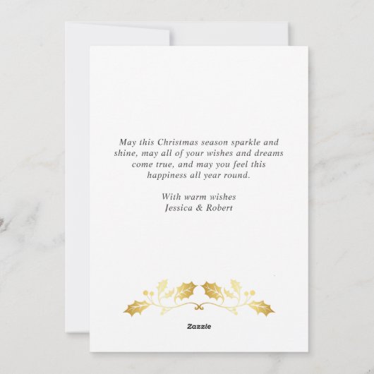 Moderne frohe Weihnachten 3 FOTO Gruß (Rückseite)