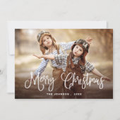 Moderne frohe Weihnachten 3 FOTO Gruß (Vorderseite)