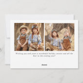 Moderne frohe Weihnachten 3 FOTO Gruß (Rückseite)