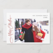 Moderne frohe Weihnachten 3 FOTO Gruß (Vorderseite)