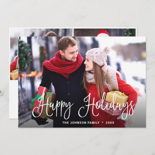 Moderne frohe Weihnachten 3 FOTO Gruß (Vorne/Hinten)