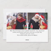 Moderne frohe Weihnachten 3 FOTO Gruß (Rückseite)