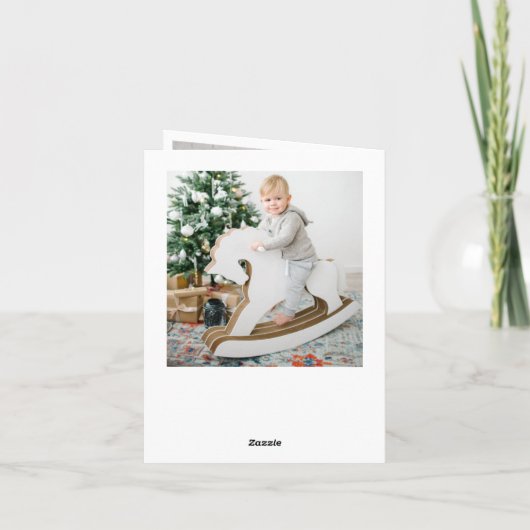 Moderne frohe Weihnachten 3 FOTO Gruß (Rückseite)