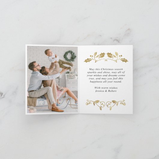 Moderne frohe Weihnachten 3 FOTO Gruß (Innenseite)