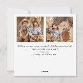 Moderne frohe Weihnachten 3 FOTO Gruß Einfach (Rückseite)