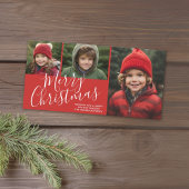 Moderne frohe Weihnachten 3 Foto kann Rot ändern