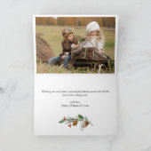 Moderne frohe Weihnachten 3 FOTO Urlaub Karte (Innenseite)