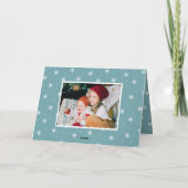 Moderne frohe Weihnachten 4 Foto Collage (Rückseite)